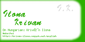 ilona krivan business card